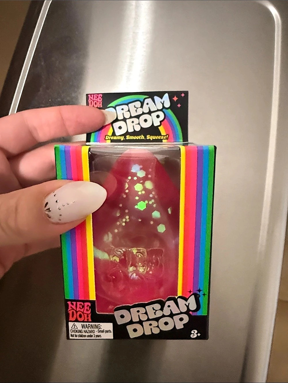 Nee Doh Dream Drop Rainbow Squishy Toy NWT